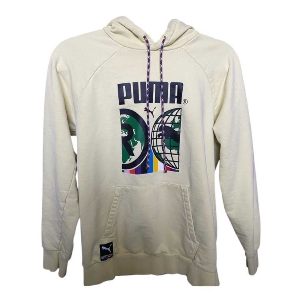 Puma Men’s International Yellow Graphic Hoodie - Size Small